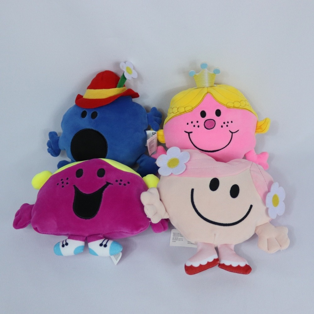 Mr. Men 2023 Little Miss Plush Lot of 4 Bossy Princess Chatterbox & Hug